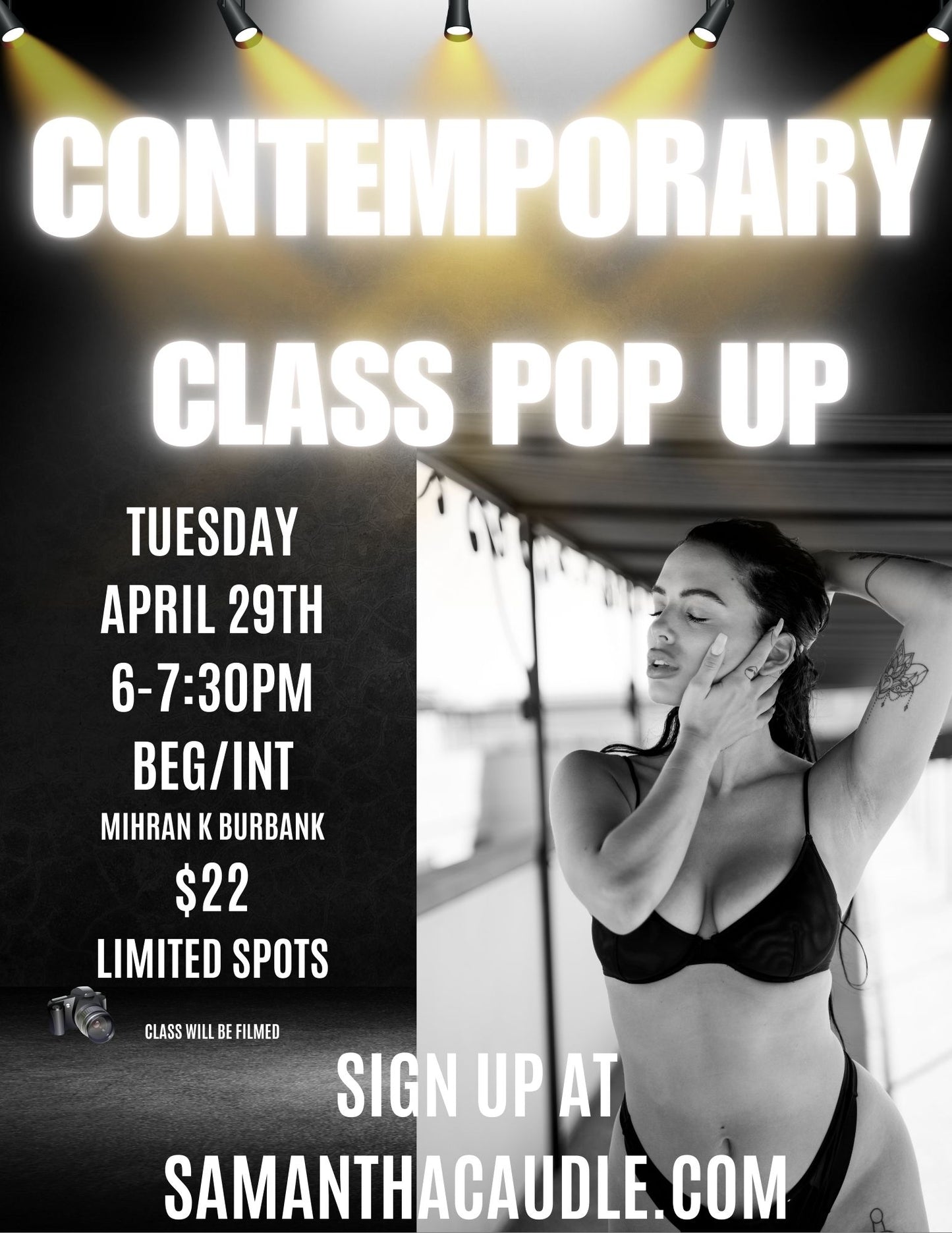 APRIL 29TH BEG/INT CONTEMPORARY CLASS